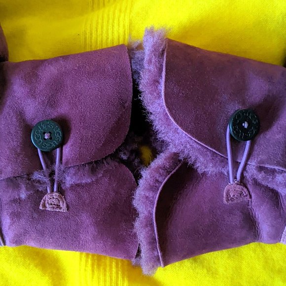 UGG Australia Sheep Wool Winter Boots Burgundy Size US 5 EUR 35 - Picture 4 of 6